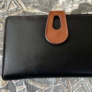 Black and Brown Leather Wallet